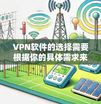 VPN软件的选择需要根据你的具体需求来决定。以下是一些推荐的VPN软件和工具，供你参考