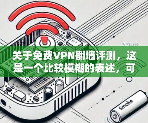 关于免费VPN翻墙评测，这是一个比较模糊的表述，可能指的是对一些通过翻墙将内容直接传输到目标地区的VPN平台进行评测。以下是一些可能的解读和建议