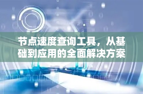 节点速度查询工具，从基础到应用的全面解决方案