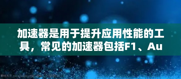 加速器是用于提升应用性能的工具，常见的加速器包括F1、AutoTest、TestNG等。以下是一些关于加速器的应用线路选择的要点和建议
