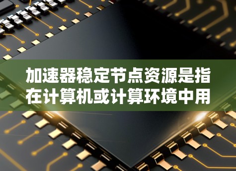 加速器稳定节点资源是指在计算机或计算环境中用于加速任务的硬件和软件，这些资源在处理大量任务时表现出稳定性，提高效率和性能。以下是关于加速器稳定节点资源的详细信息