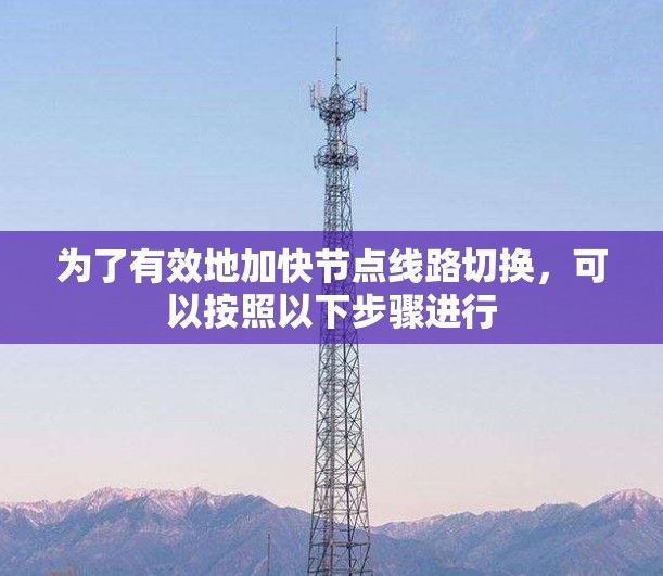 为了有效地加快节点线路切换，可以按照以下步骤进行