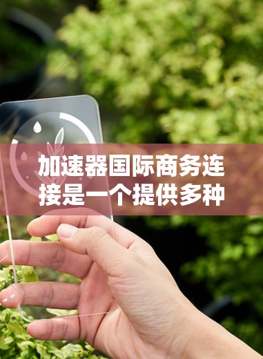 加速器国际商务连接是一个提供多种商务解决方案的平台，旨在帮助用户快速解决国际商务问题。以下是对该服务的详细分析